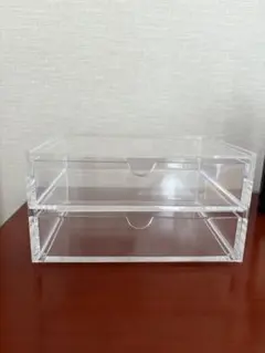 無印良品 重なるアクリルケース2段引出