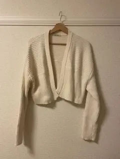 ココディール アイボリー クロップド　カーディガン