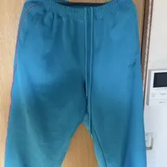 青 ストライプ入り スウェットパンツ