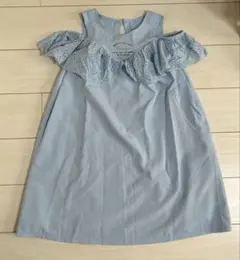 sister jenni ワンピース　水色　オフショル　150cm 美品