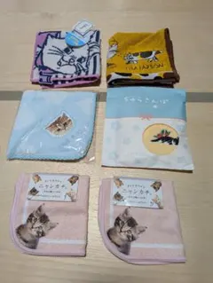 猫柄 ハンカチ 6枚セット まとめ売りのサムネイル