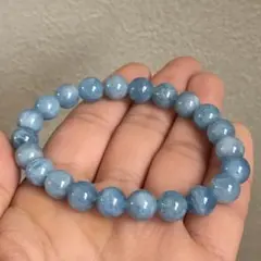 ディープアクアマリンブレスレット約8mm 天然石　パワーストーン
