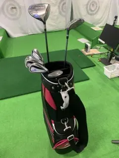 『練習器具付き』adidasキャデイバック初心者レディースクラブ7本セット！