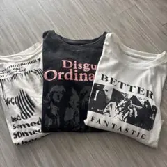 【3枚セット】SHEIN グラフィックTシャツまとめ売り ロック・ストリート系