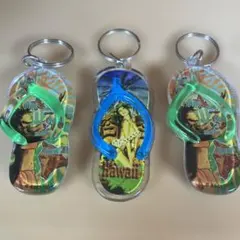 Hawaii ビーチサンダル型 キーホルダー 3点セットのサムネイル