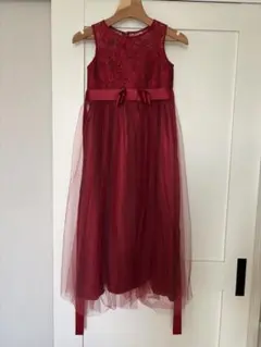 赤　レースドレス 130cm