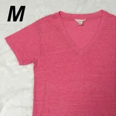 FOREVER21 Vネック Tシャツ M ピンク レディース 半袖 無地のサムネイル