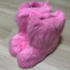 【未使用新品】Y2K 平成ギャル　モンスターブーツ　ファーブーツ　ピンク