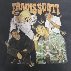 Travis Scott ラップT フォトプリント Tシャツ XL ブラックのサムネイル