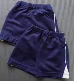 体操ズボン ネイビー ショートパンツ 110 ジャクエツ 2枚