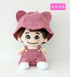 ちびぬい服　はぴぬい服　サロペット　くま耳チューリップハット ＃６８８のサムネイル