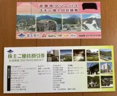 富士急株主優待 富士急ハイランドフリーパス 1枚 ＆株主ご優待割引券1冊　最新版のサムネイル