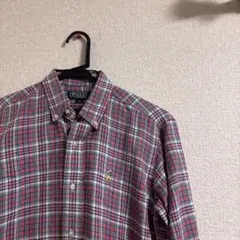 り*い様 80s Polo Ralph Lauren緑タグ チェック柄長袖シャツ
