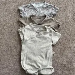H&M 短袖ボディスーツ 3枚セット 74cm