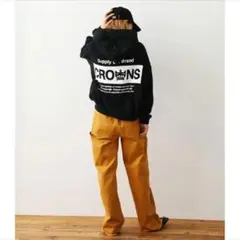 RODEO CROWNS エンボスロゴ パーカー オーバーサイズ ブラックのサムネイル