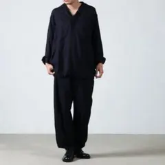 COMOLIリネンツイルスキッパーシャツ サイズ2 コモリ
