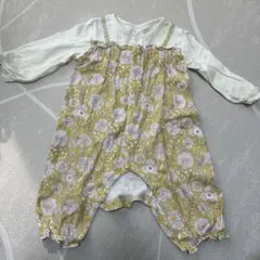 ベルメゾン　minilabo 花柄　カバーオール　80