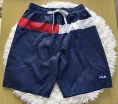 FILA ネイビーホワイトレッドライン ショートパンツ サイズ:M