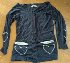 ★MILKFED. ハート刺繍 長袖カーディガン S