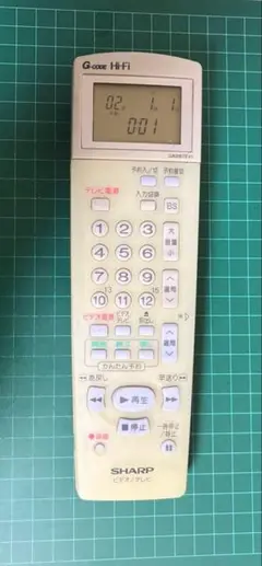 SHARP ビデオリモコンGA016TEV1のサムネイル