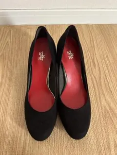 KIBERA キビラ スエード調　ブラック　パンプス　22.5㎝　日本製