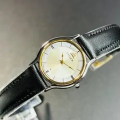 【美品 正規】 セイコー クレドール 18KT 腕時計 QZ ゴールド ホワイトのサムネイル