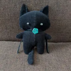 昭和レトロ 古い黒猫のぬいぐるみ - メルカリ