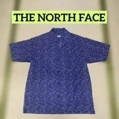 THE NORTH FACE 半袖シャツ ブルー 総柄 XL アウトドアのサムネイル