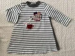 ファミリア　ボーダーワンピース