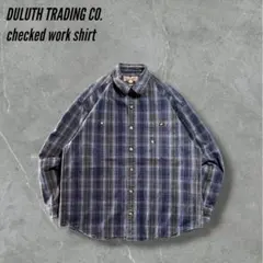 DULUTH TRADINGチェックネルシャツ ワークシャツ リアルペイント