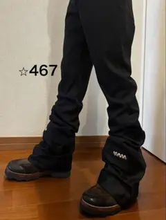 フレアデニム　ロングレングス　swag スタッズ　ギミック　アーカイブ　黒　Y2のサムネイル