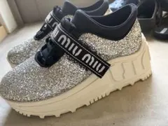 MIU MIU グリッター 厚底スニーカーのサムネイル