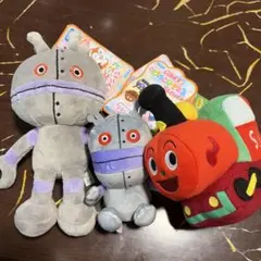 ダダンダン SLマン アンパンマン ぬいぐるみ 3体セット ぷりちぃ