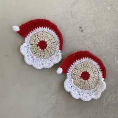 【クリスマス　コースター】 サンタさん　パーティー　イベント　2枚セット