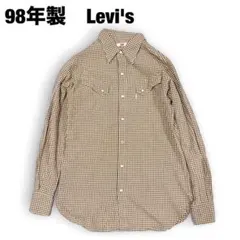 98年製 リーバイス ウエスタンシャツL ギンガムチェック ヴィンテージ 90sのサムネイル
