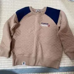 double.B キルティングトレーナー ベージュ/ネイビー　ダブルビー　未使用