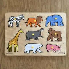 知育玩具　木製動物パズル　ボーネルンドのサムネイル