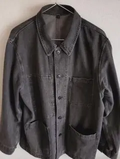 無印良品 木の実から作ったカポック混！デニムカバーオール！XL! グレーのサムネイル