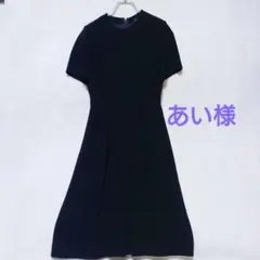 東京ソワール ブラックフォーマル ワンピース 11号 半袖 リボン 冠婚 