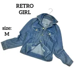レトロガール デニムジャケット Gジャン 柔らかめ カジュアル 定番 人気 M