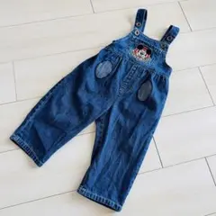 ミッキー　オーバーオール　デニム　80