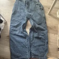 WEGO デニム ペインターパンツ ワイドシルエット