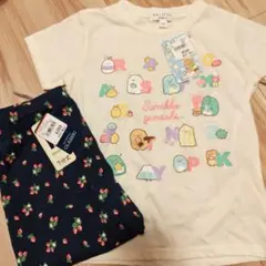 すみっコぐらし Tシャツ 120cm 苺柄レギンス 7分丈 セット