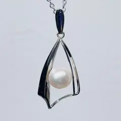 アコヤ真珠silverペンダントのネックレス