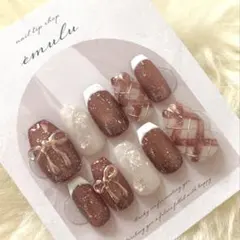 【現品】冬　ネイルチップ 結婚式