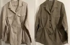 UNIQLO 上着　シャツ　XLサイズ　カーキ　ベージュ