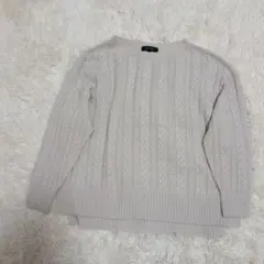 カジュアル（UNTITLED）長袖ニットグレー系（2）