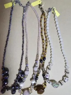 天然石とビーズのネックレス ４本セット ② 格安出品 期間限定セール