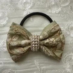 m*s様 (匿名配送)ゴム交換可能インド刺繍リボンヘアゴム
