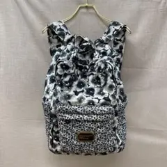 i678＊ マークバイマークジェイコブス リュック キルティング 花柄 白黒
